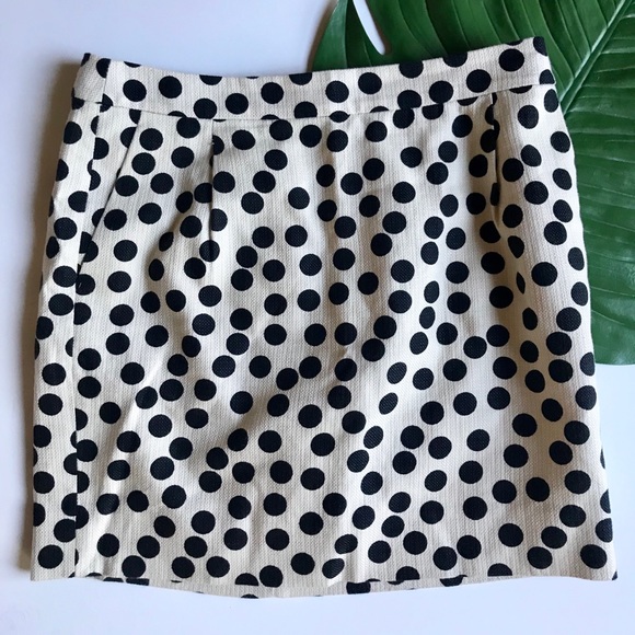 J. Crew Dresses & Skirts - JCREW SZ 4. POCKETS!  polka dot mini skirt